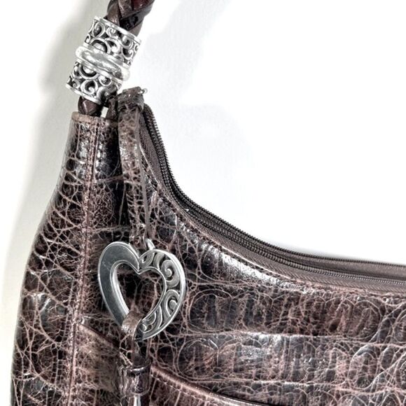 Brighton Brown Croc Leather Purse - Picture 7 of 9